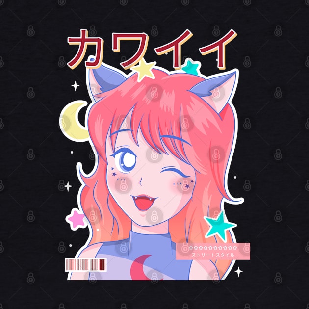 Cute Smiling Anime Girl v6 - Anime Lover by Dener Queiroz